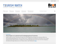 Relaunch Homepage Tourism Watch für Brot für die Welt